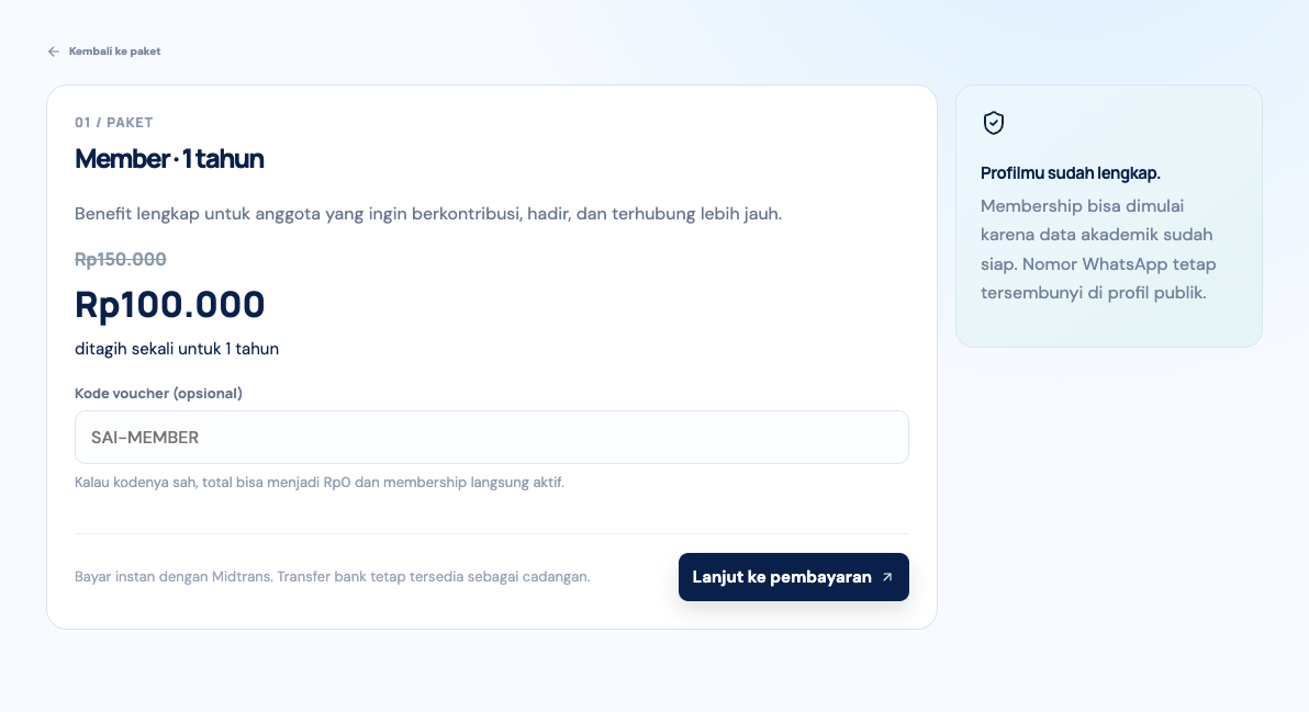 4. Choose a cycle, then check out