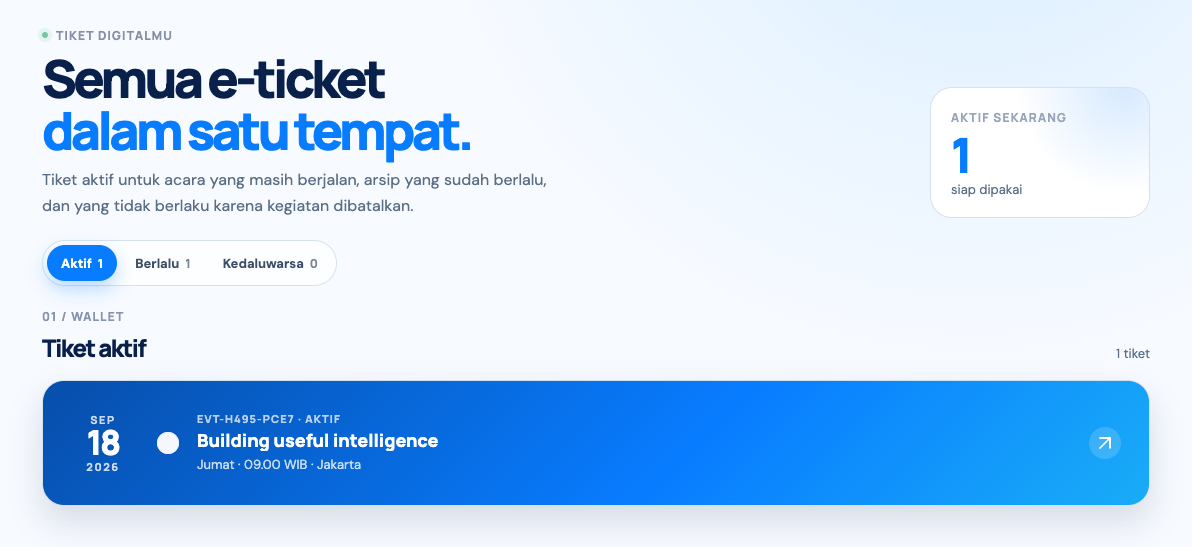 3. E-ticket wallet